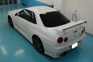 日産スカイライン34GT-Rガラスコーティング